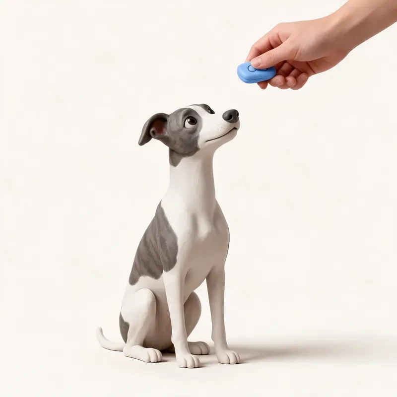 Whippet: aprendiendo (ilustración)