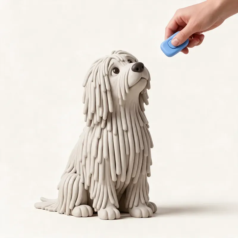 Komondor: aprendiendo (ilustración)
