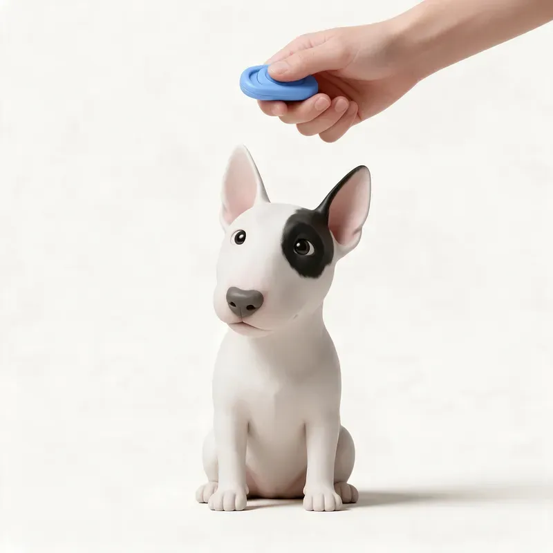 Bull terrier: aprendiendo (ilustración)