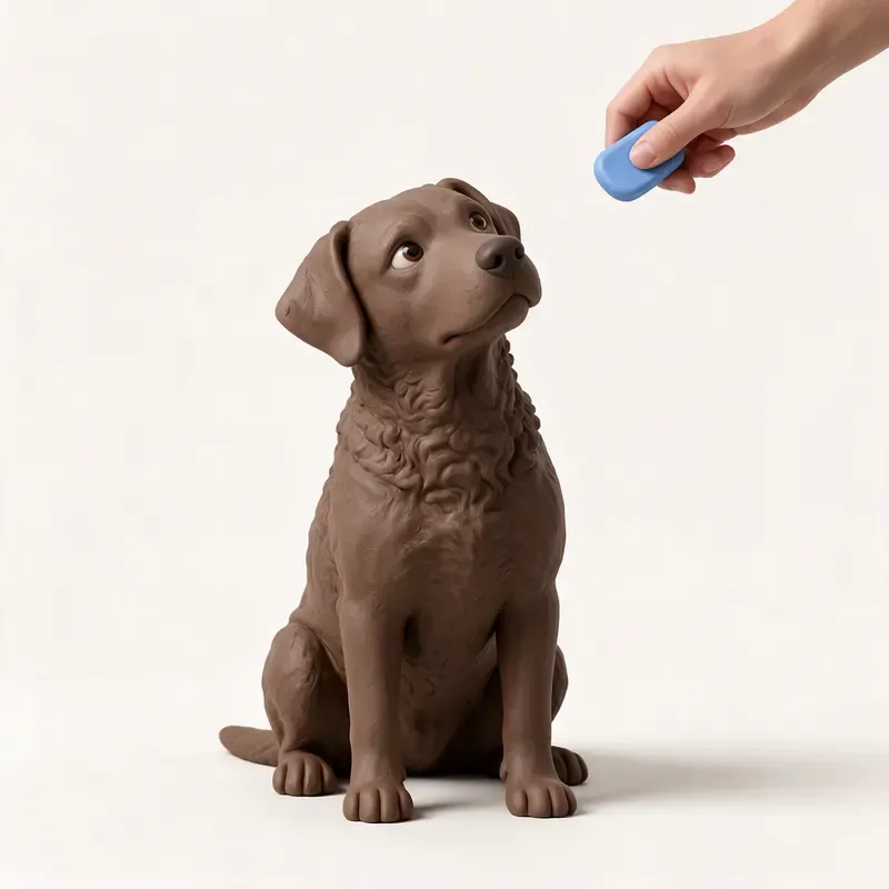 Chesapeake Bay retriever: aprendiendo (ilustración)