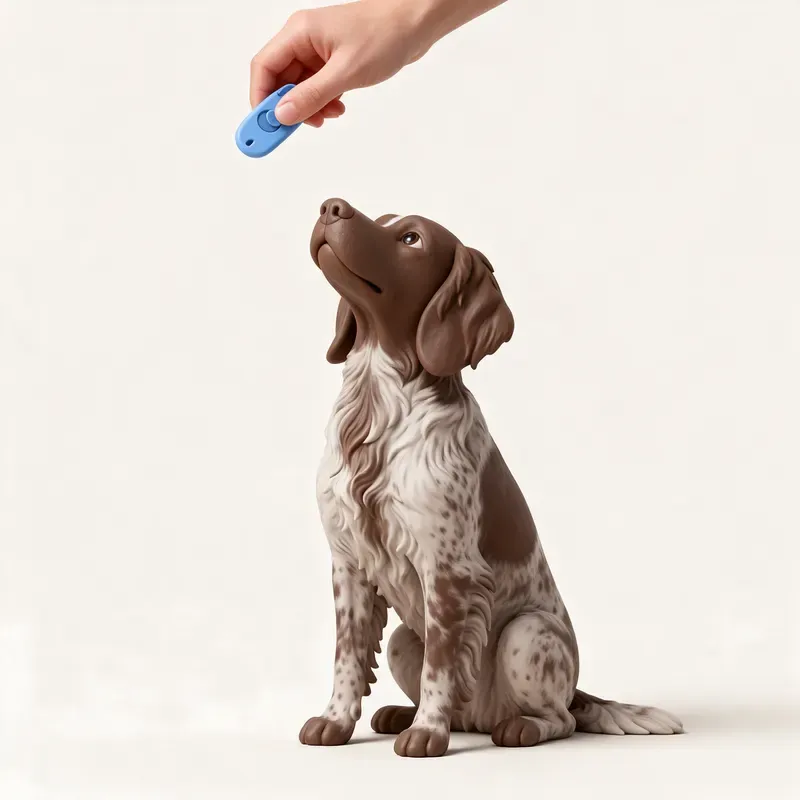 Perro de muestra alemán de pelo largo: aprendiendo (ilustración)