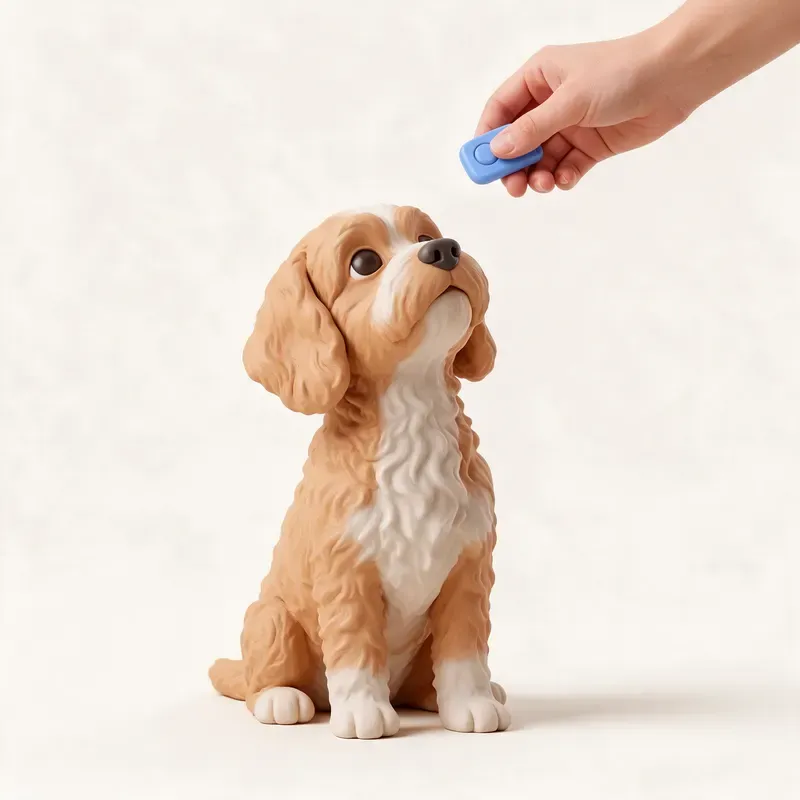 Cavapoo: aprendiendo (ilustración)