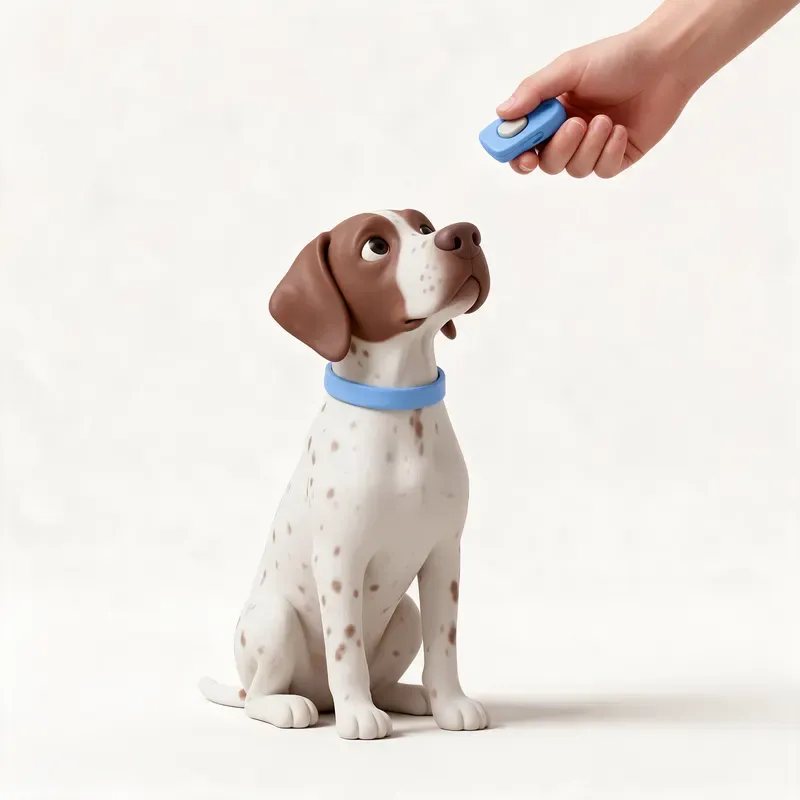 Perro de muestra danés antiguo: aprendiendo (ilustración)