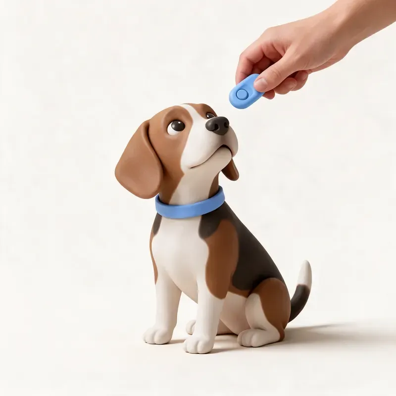 Beagle: aprendiendo (ilustración)