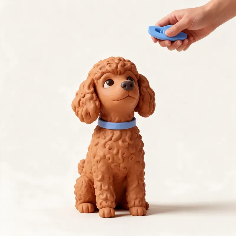 Caniche toy: aprendiendo (ilustración)