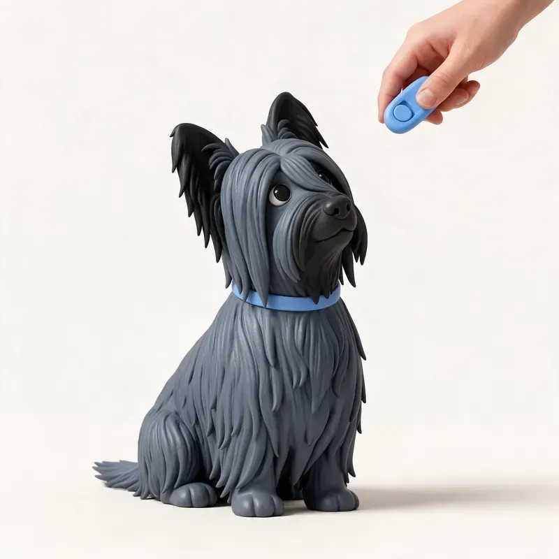 Skye terrier: aprendiendo (ilustración)