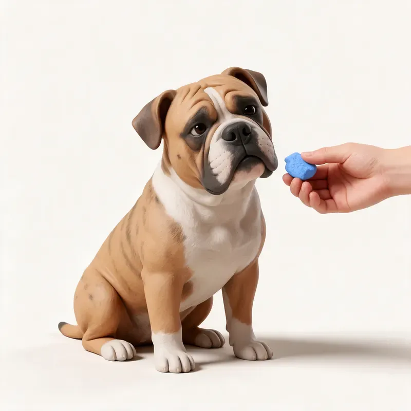 Bulldog continental: aprendiendo (ilustración)