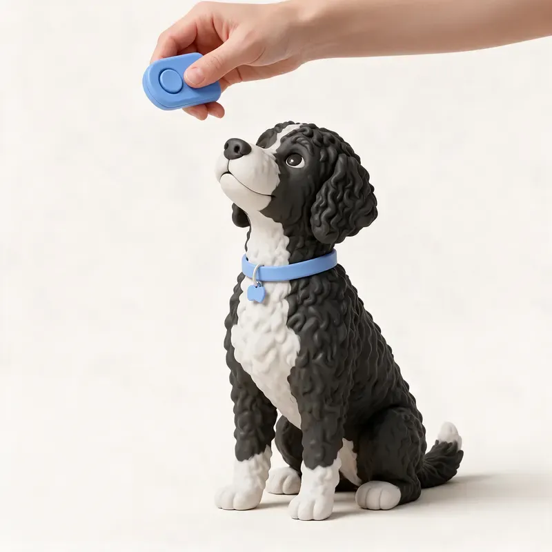 Perro de agua portugués: aprendiendo (ilustración)