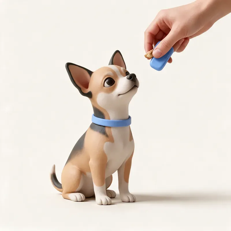 Chihuahua: aprendiendo (ilustración)