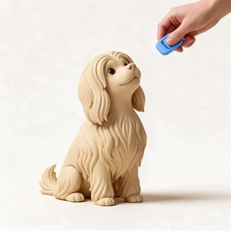 Pequeño perro león: aprendiendo (ilustración)