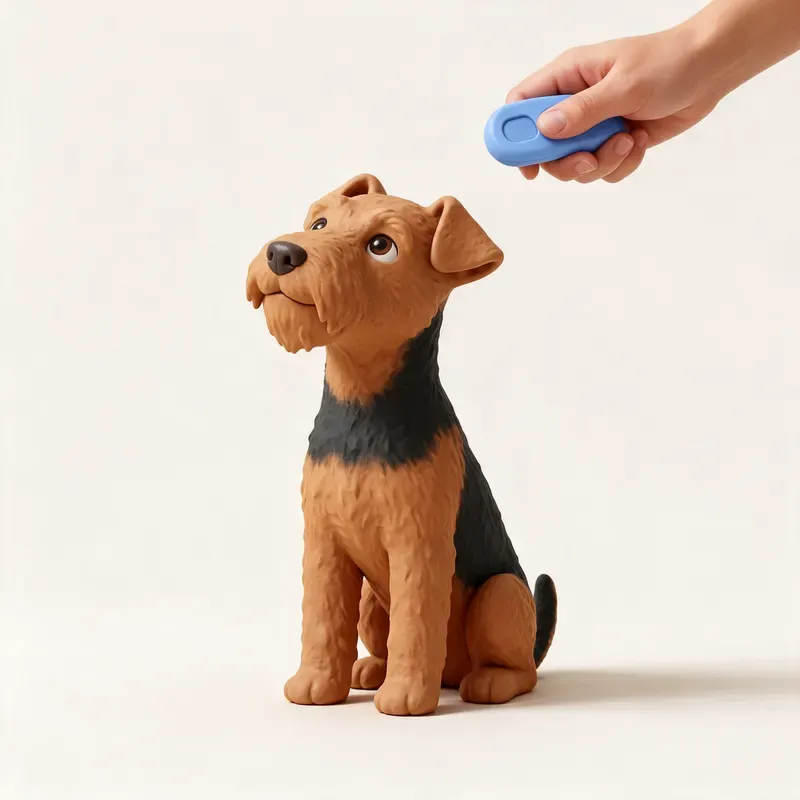 Terrier galés: aprendiendo (ilustración)
