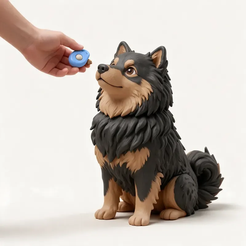 Lapphund finlandés: aprendiendo (ilustración)