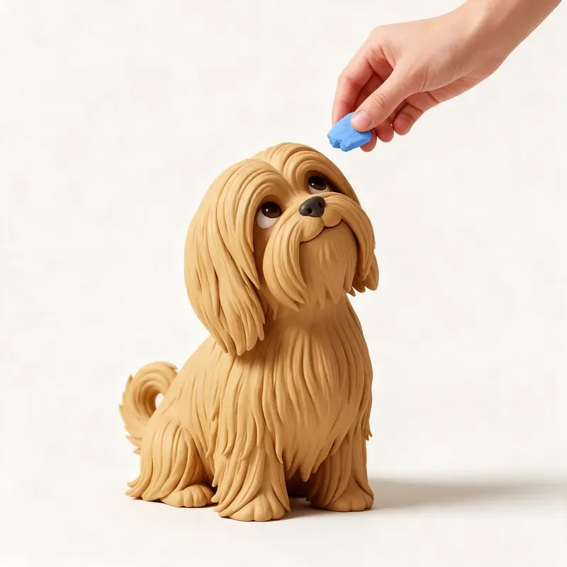 Lhasa apso: aprendiendo (ilustración)
