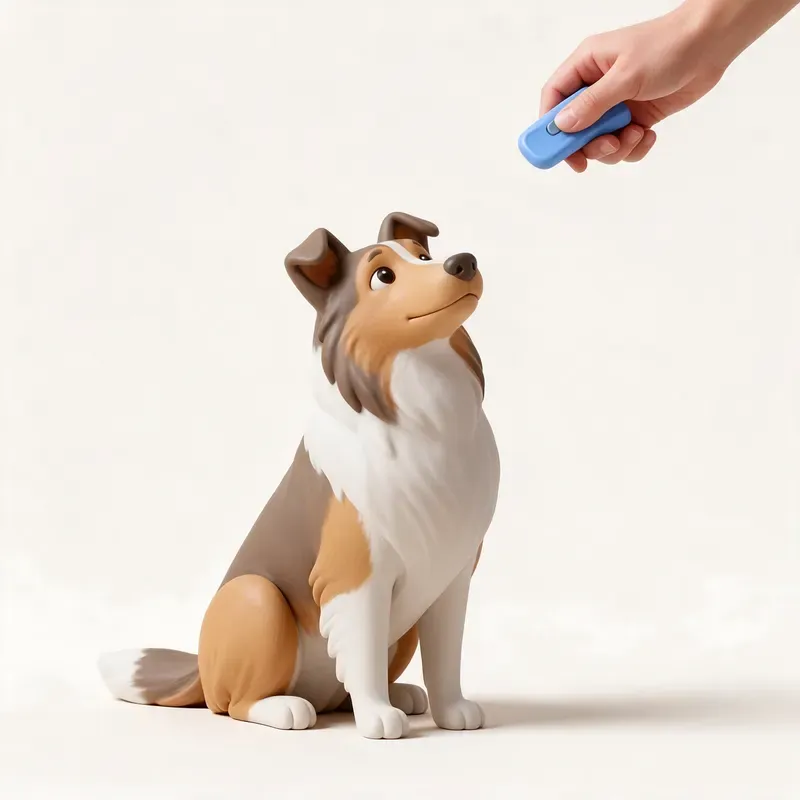 Collie de pelo largo: aprendiendo (ilustración)