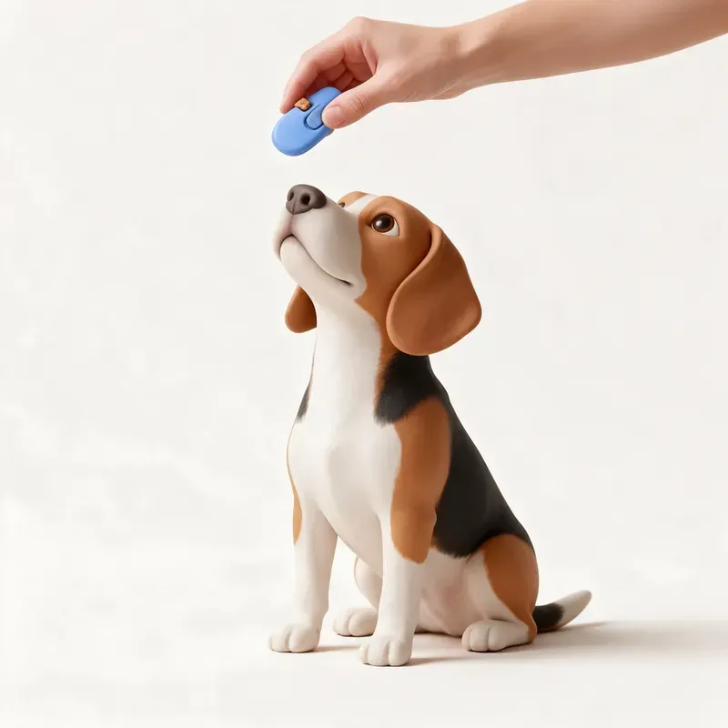 Beagle-harrier: aprendiendo (ilustración)