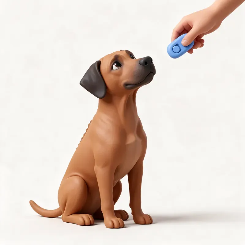 Rhodesian ridgeback: aprendiendo (ilustración)