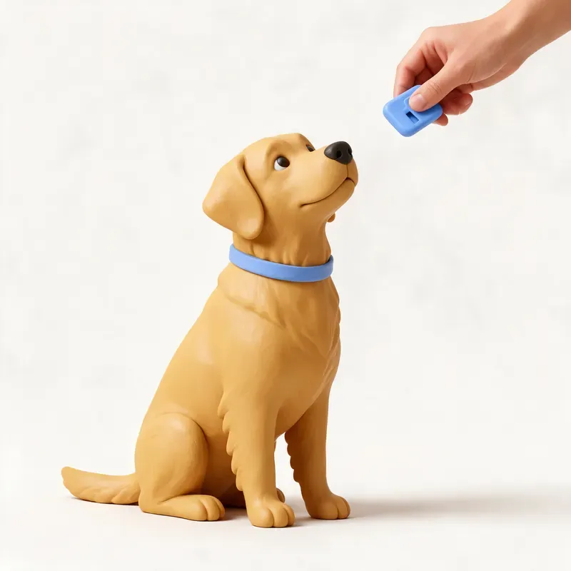 Golden retriever: aprendiendo (ilustración)