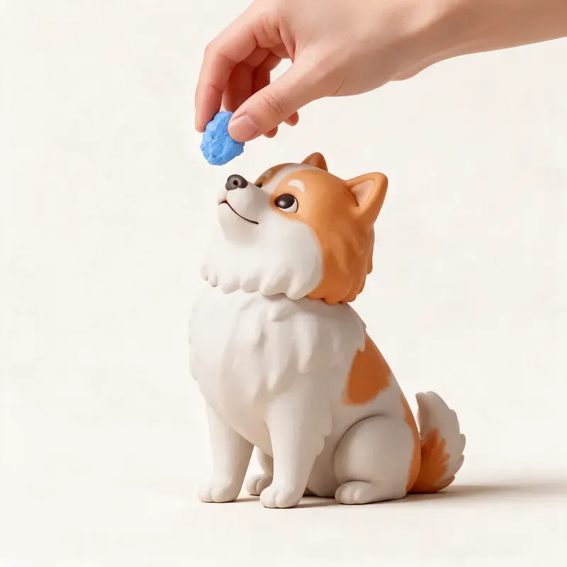 Pomerania (Spitz enano): aprendiendo (ilustración)