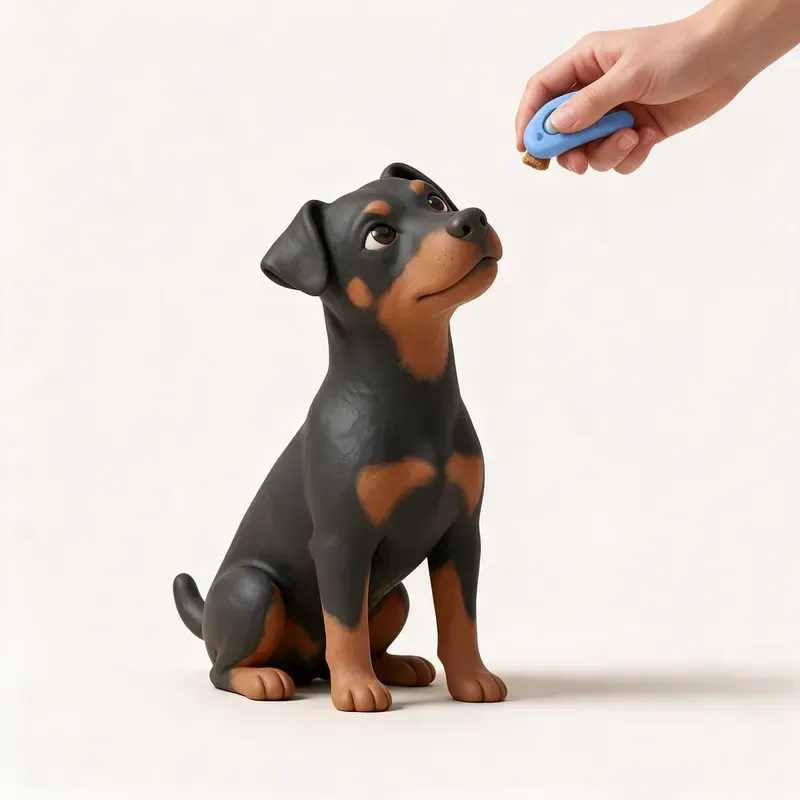 Terrier alemán de caza: aprendiendo (ilustración)