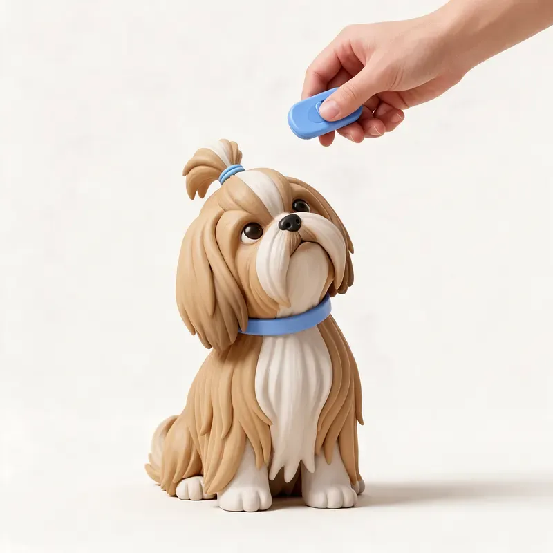 Shih tzu: aprendiendo (ilustración)
