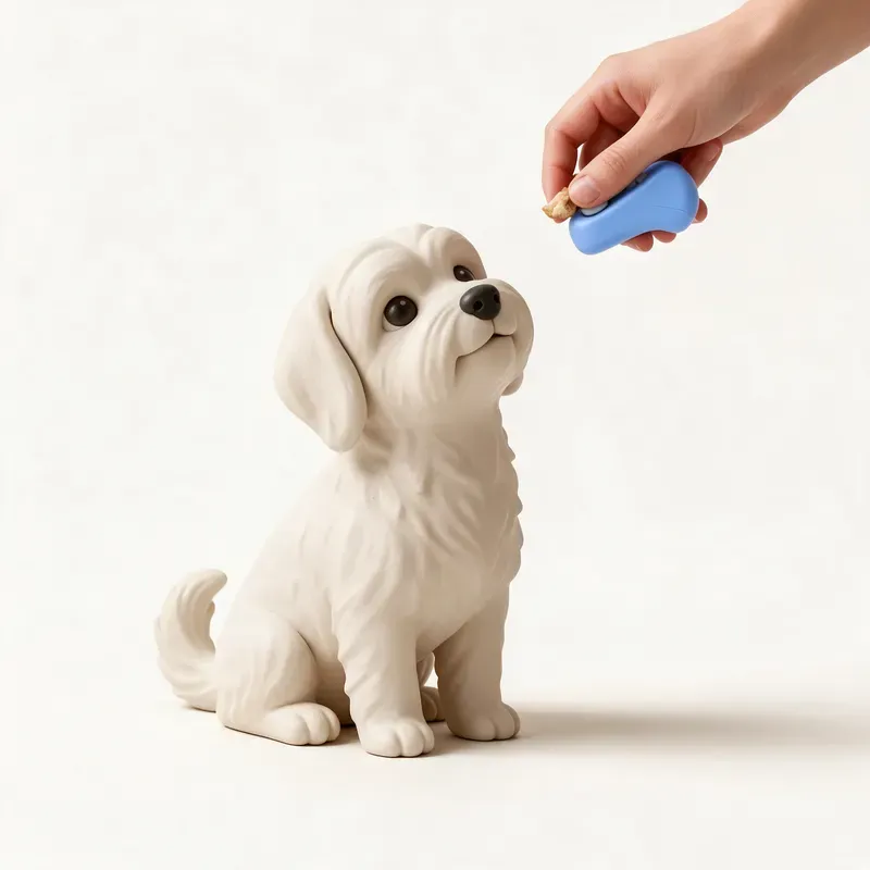 Bichón boloñés: aprendiendo (ilustración)