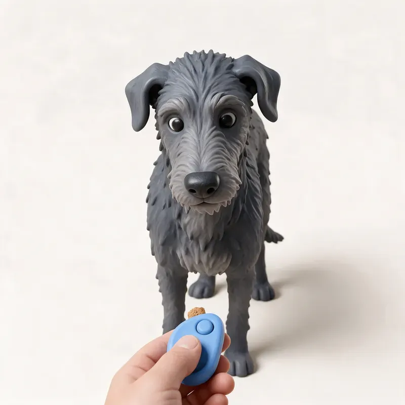 Lebrel escocés (Deerhound): aprendiendo (ilustración)