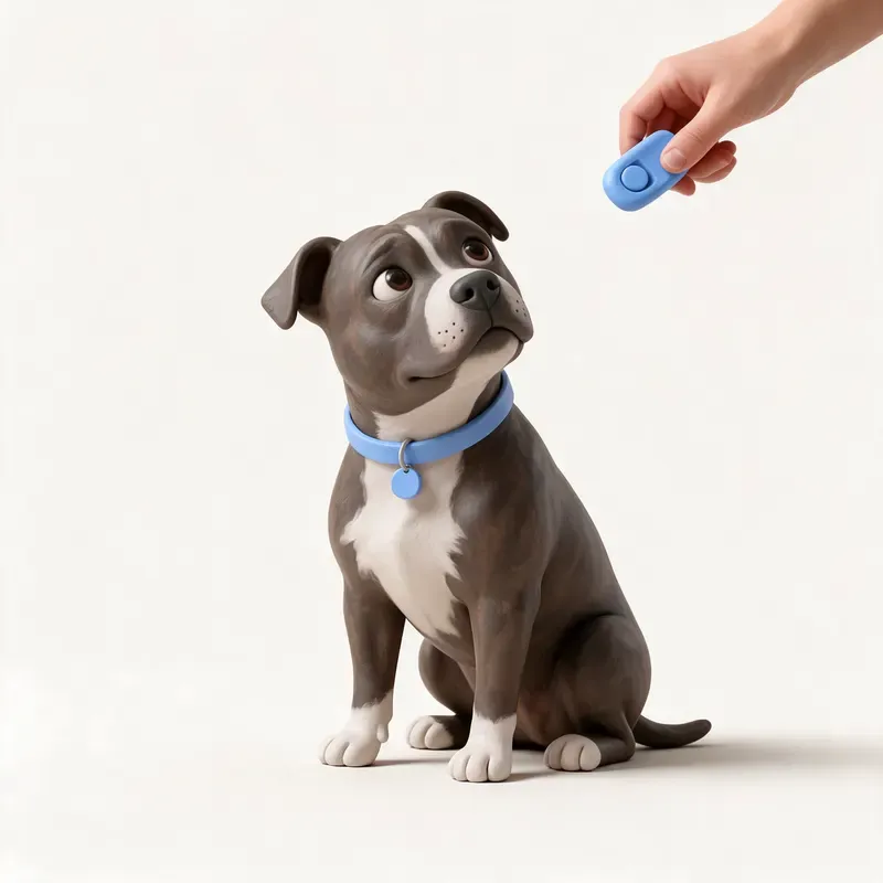 Staffordshire bull terrier: aprendiendo (ilustración)