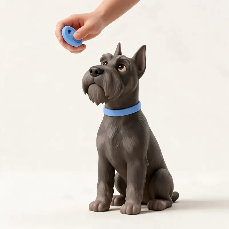 Schnauzer gigante: aprendiendo (ilustración)