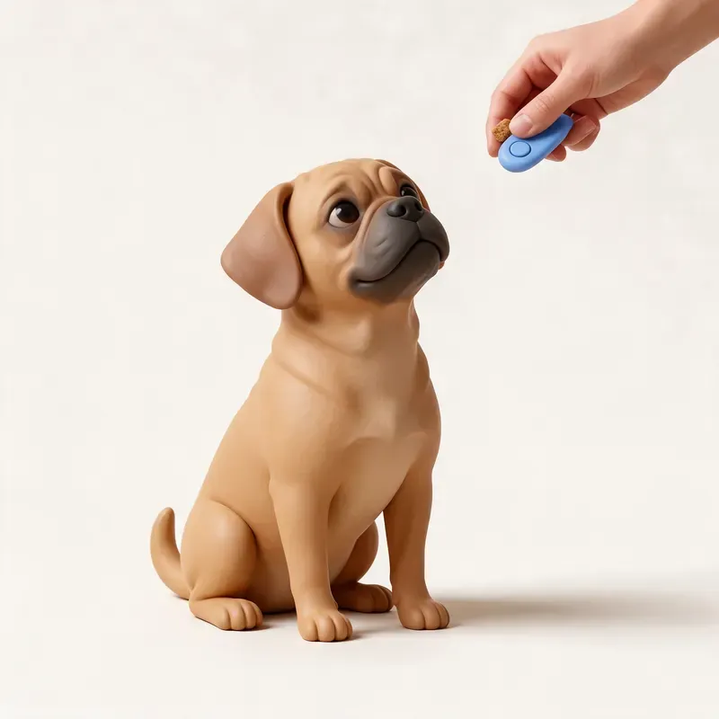 Puggle: aprendiendo (ilustración)