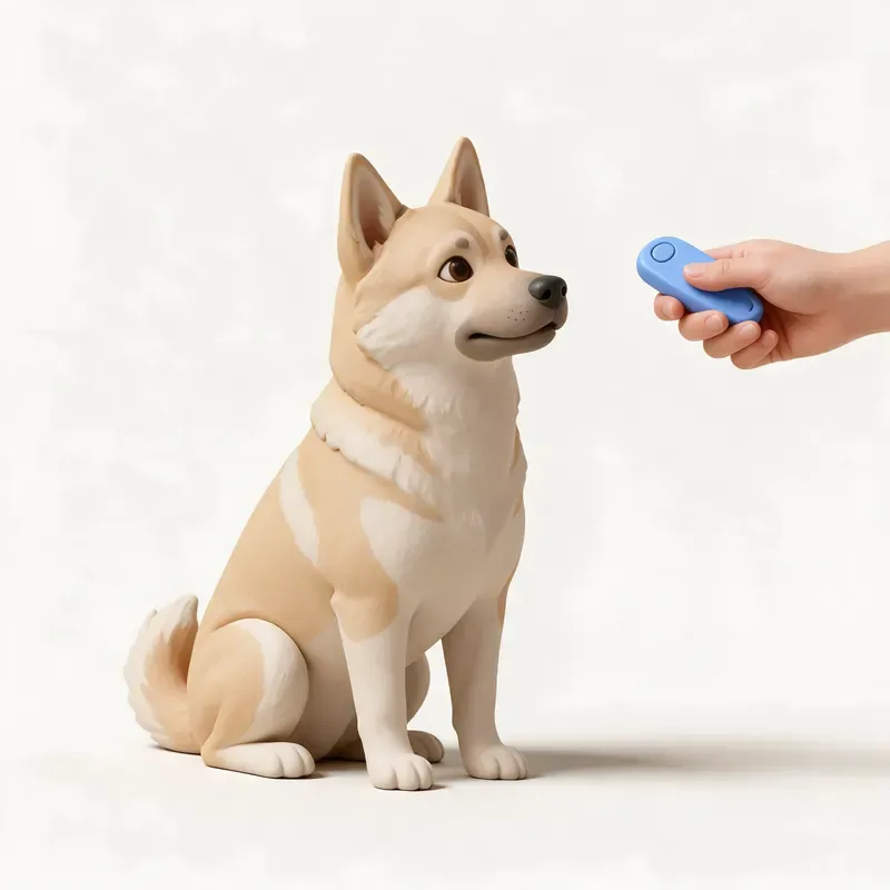 Buhund noruego: aprendiendo (ilustración)