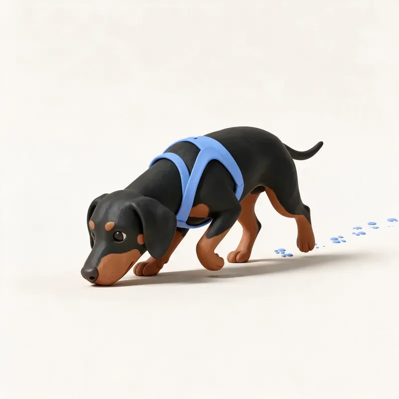 Sabueso eslovaco: haciendo ejercicio (ilustración)