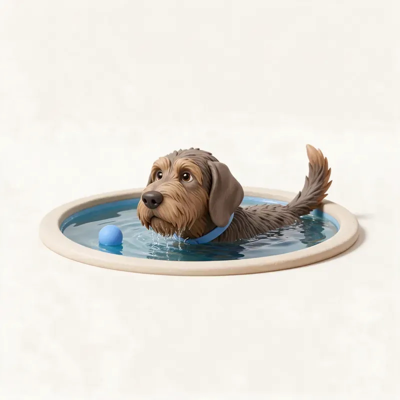 Otterhound: haciendo ejercicio (ilustración)