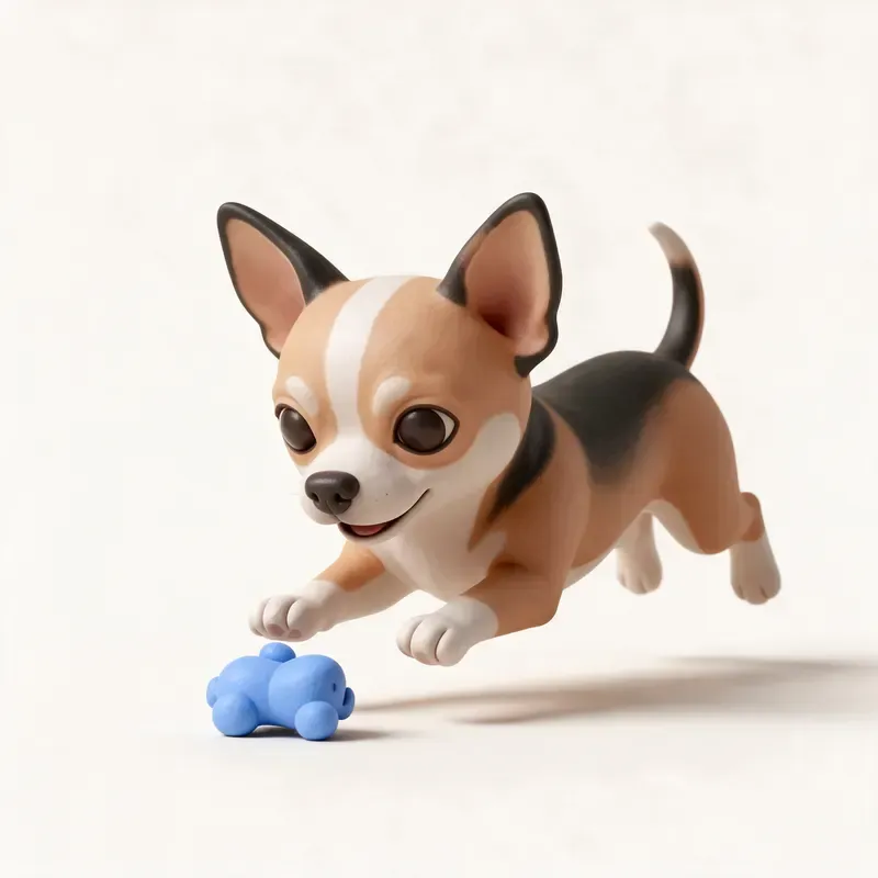 Chihuahua: haciendo ejercicio (ilustración)