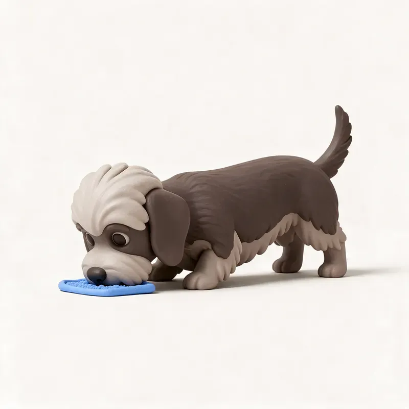 Dandie Dinmont terrier: haciendo ejercicio (ilustración)
