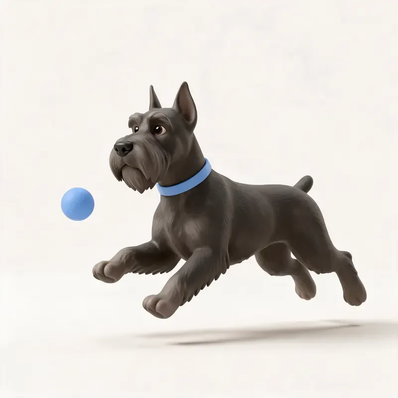 Schnauzer gigante: haciendo ejercicio (ilustración)