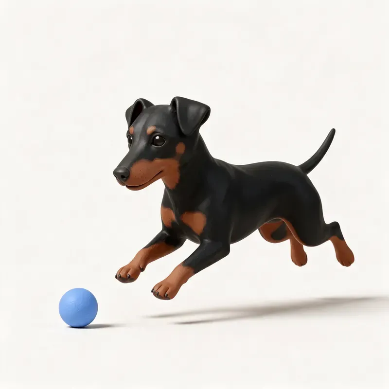 Manchester terrier: haciendo ejercicio (ilustración)
