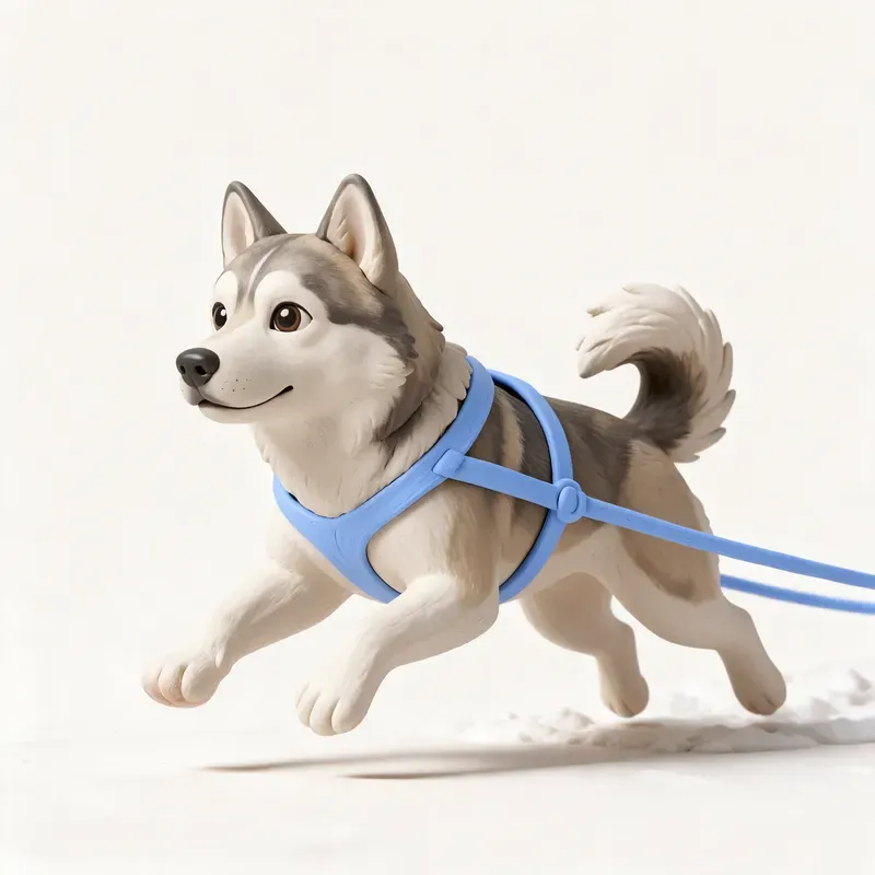 Perro esquimal canadiense: haciendo ejercicio (ilustración)