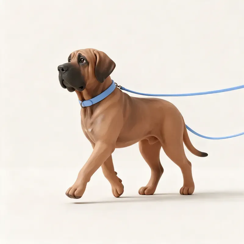 Fila brasileño: haciendo ejercicio (ilustración)