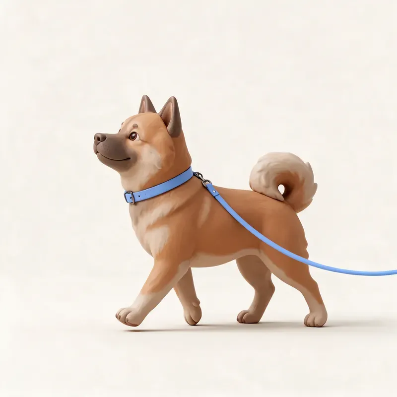 Eurasier: haciendo ejercicio (ilustración)