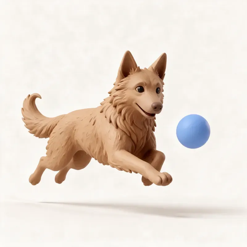 Pastor garafiano: haciendo ejercicio (ilustración)
