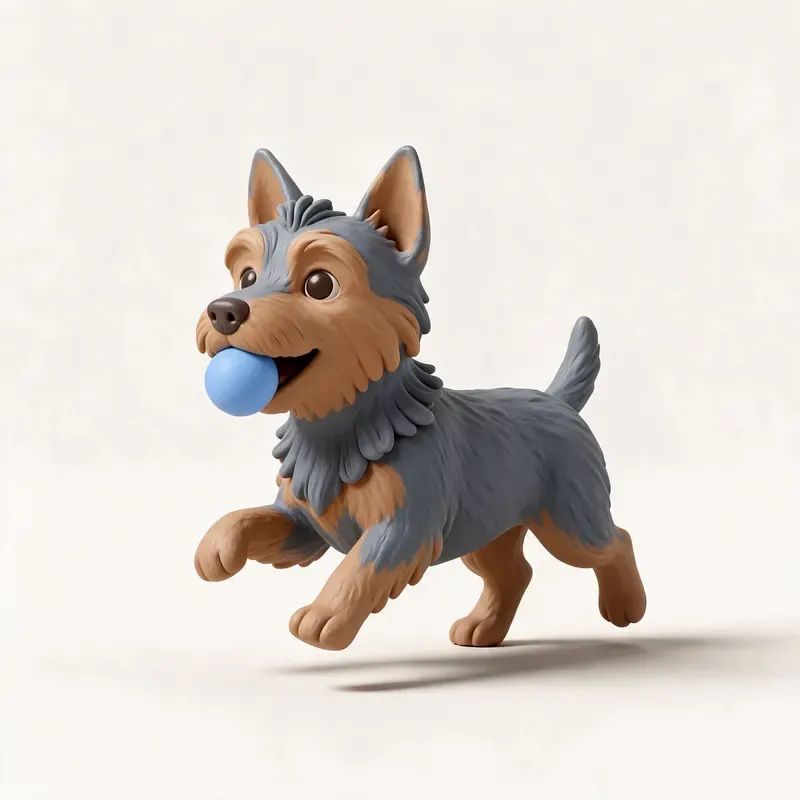 Terrier australiano: haciendo ejercicio (ilustración)