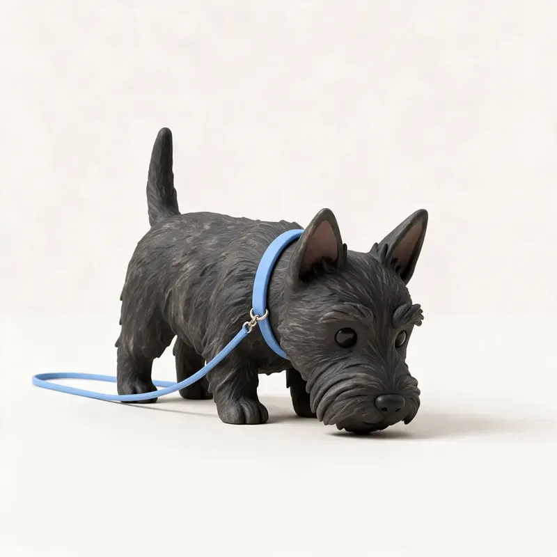 Scottish terrier: haciendo ejercicio (ilustración)
