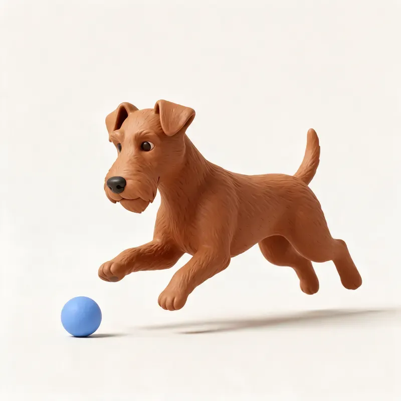 Terrier irlandés: haciendo ejercicio (ilustración)