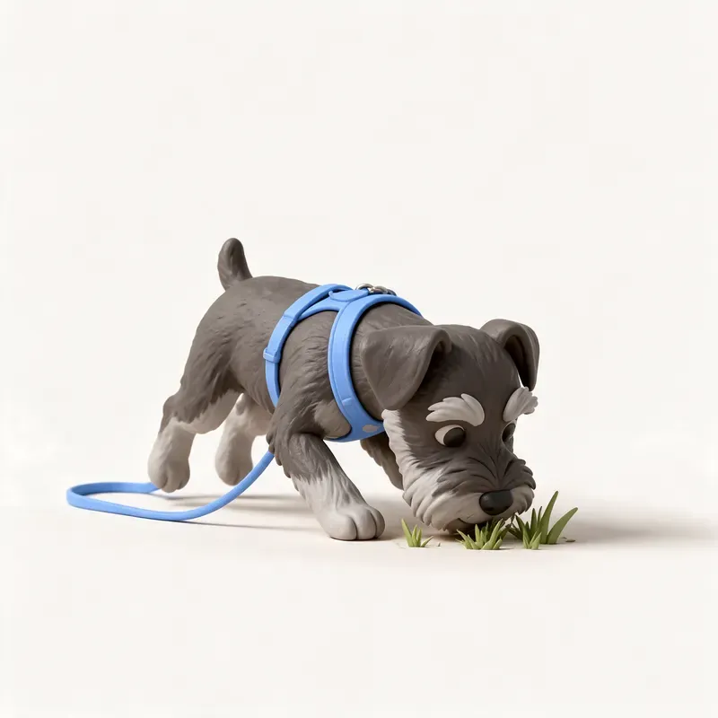 Schnauzer miniatura: haciendo ejercicio (ilustración)