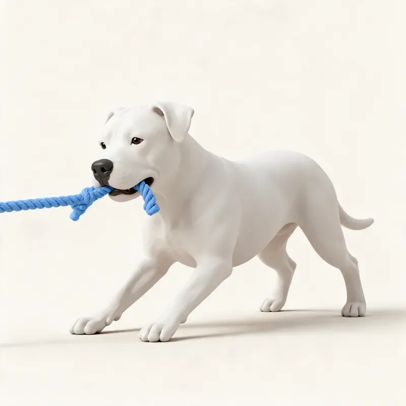 Dogo argentino: haciendo ejercicio (ilustración)