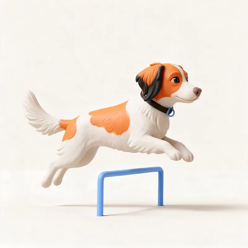 Kooikerhondje: haciendo ejercicio (ilustración)