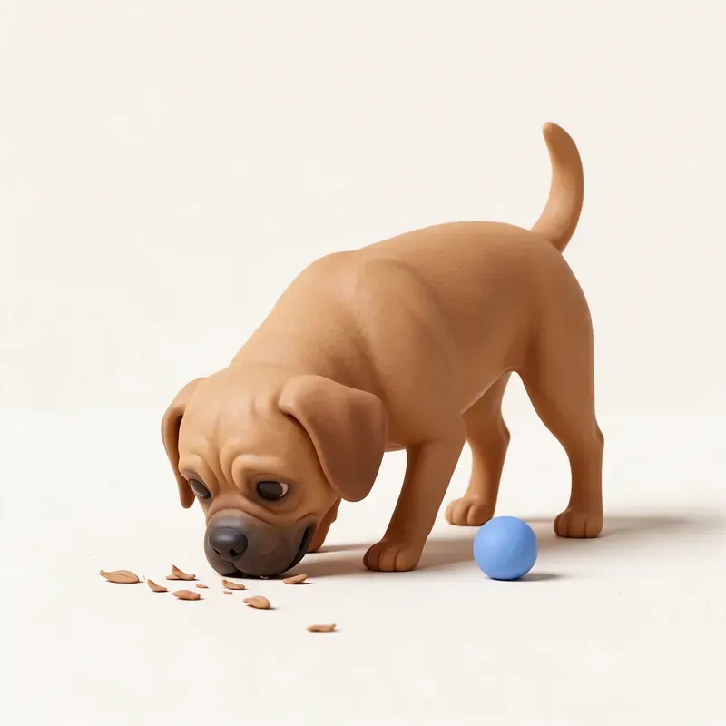 Puggle: haciendo ejercicio (ilustración)