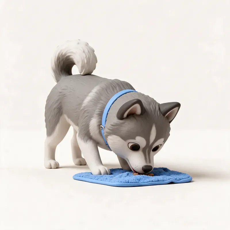 Pomsky: haciendo ejercicio (ilustración)