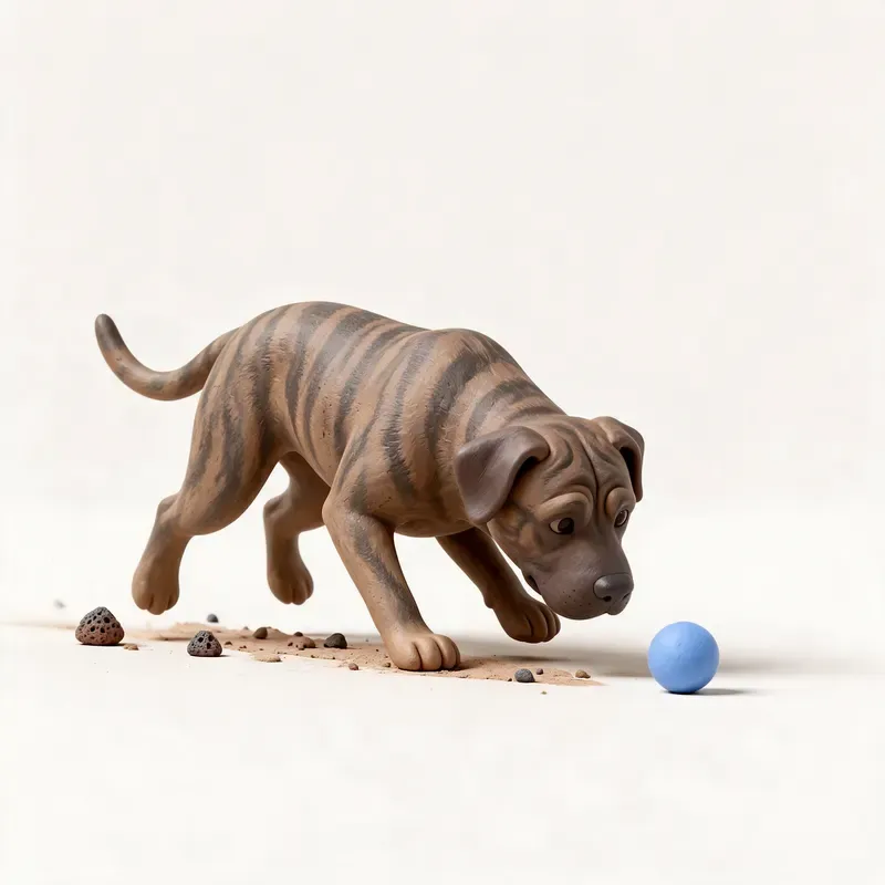 Perro majorero: haciendo ejercicio (ilustración)
