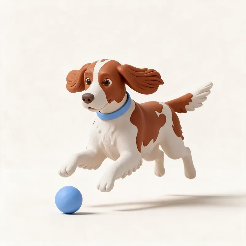 Setter irlandés rojo y blanco: haciendo ejercicio (ilustración)